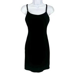GB Black Velvet Stretch Bodycon Mini Dress Size M
